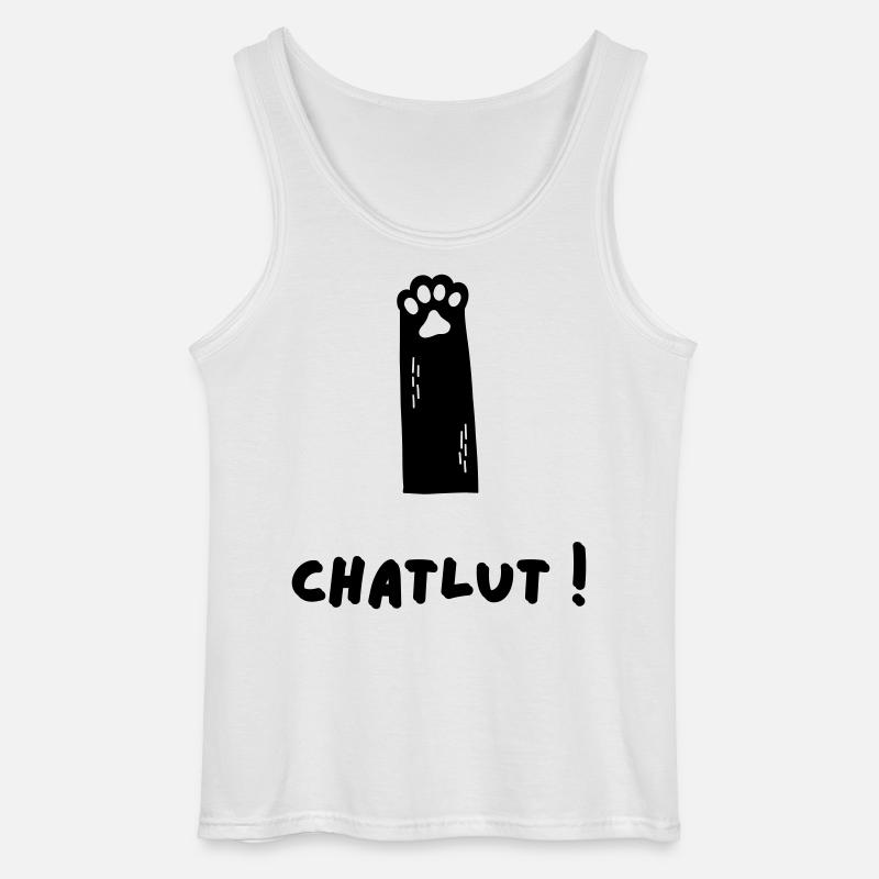 Die Katze, die Chatlut sagt - Gildan Männer Tank Top - Weiß