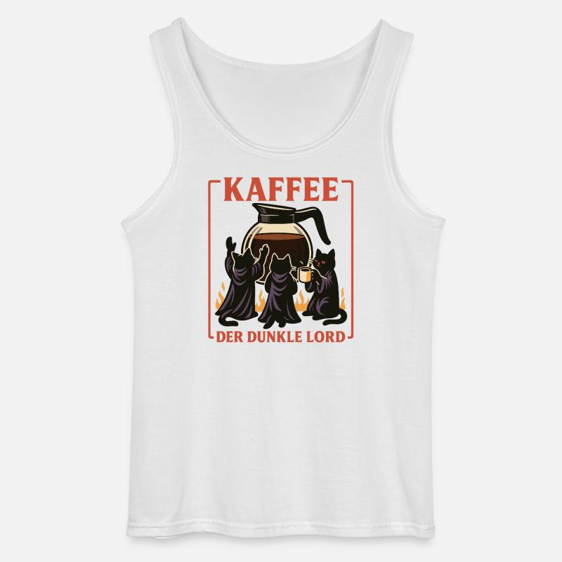 Kaffee Der Dunkle Lord - Gildan Männer Tank Top - Weiß