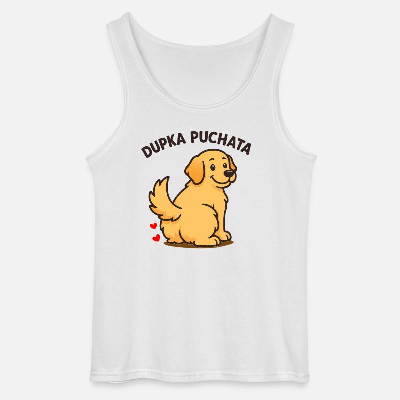 FLUFFY - süßes Hündchen - Gildan Männer Tank Top - Weiß
