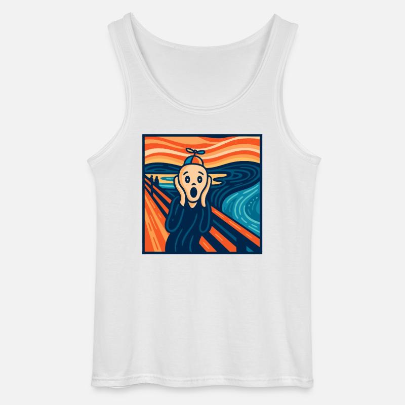 Der (fast) heitere Scream - Gildan Männer Tank Top - Weiß