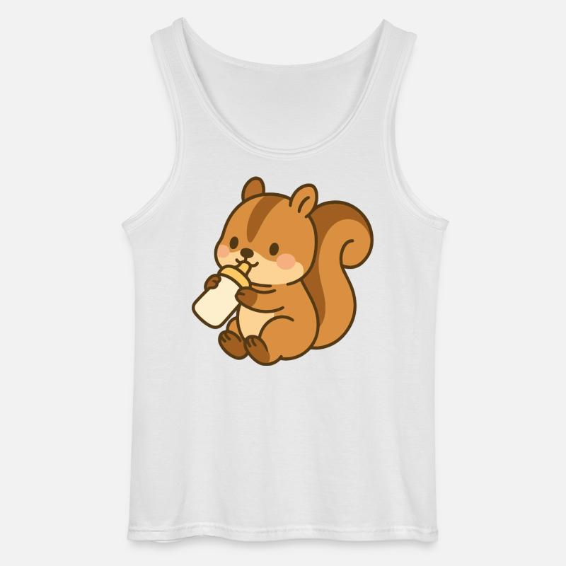 Fläschchen-Flauschehörnchen - Gildan Männer Tank Top - Weiß
