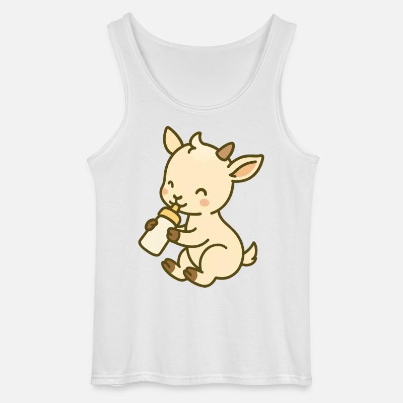Milchzeit mit Zicklein - Gildan Männer Tank Top - Weiß