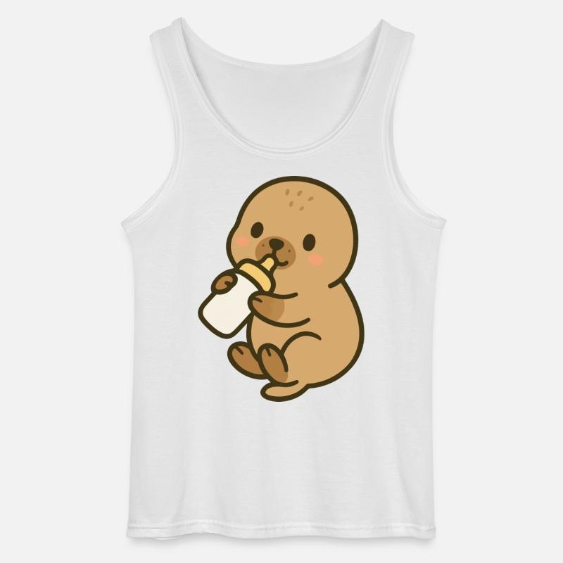 Fläschchenzeit am Meer - Gildan Männer Tank Top - Weiß
