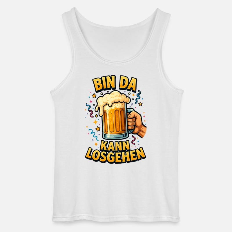 Bier Bierflasche Bierzelt Bierkrug Biergarten - Gildan Männer Tank Top - Weiß