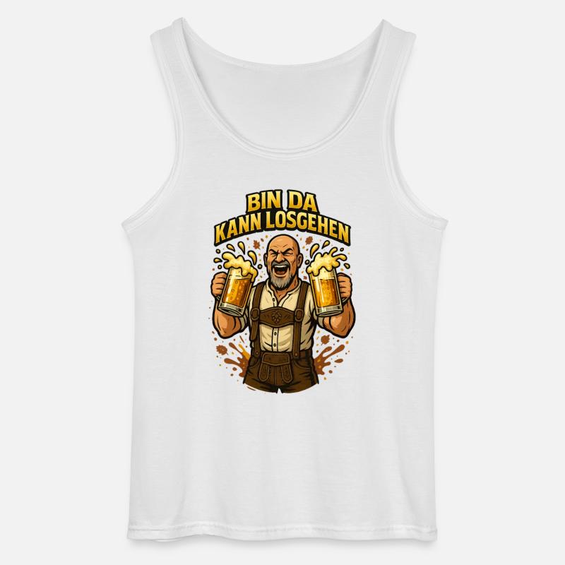 Bier Bierkrug Bierflasche Bierzelt Biergarten - Gildan Männer Tank Top - Weiß