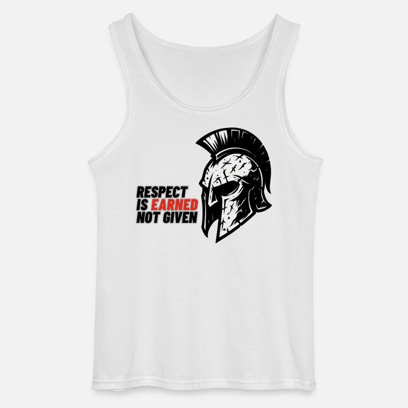 Respect Is earned not given – Spartanerhelm - Gildan Männer Tank Top - Weiß