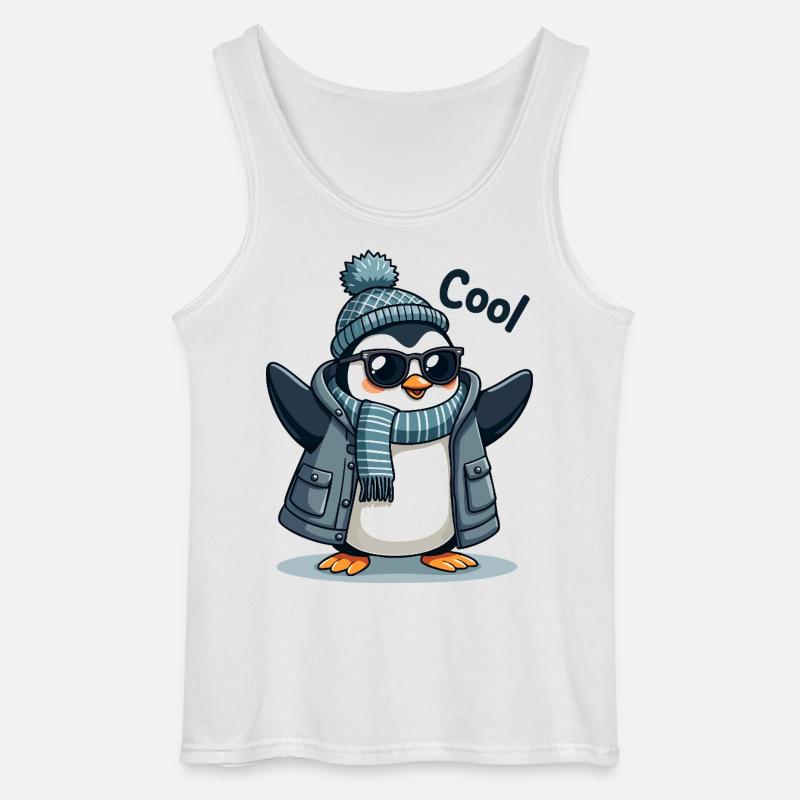 Coolguin - der coole Penguin - Gildan Männer Tank Top - Weiß