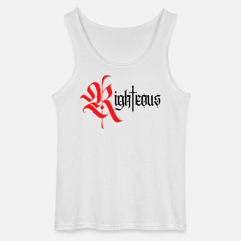 Gothic Righteous Design mit Schwert - Gildan Männer Tank Top - Weiß