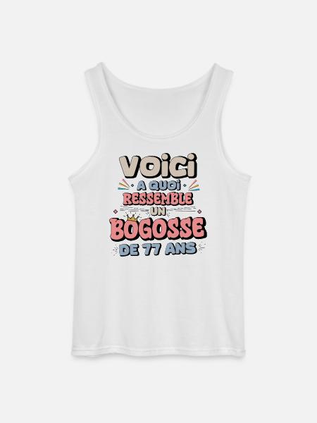 77th Birthday Humor - Gildan Men’s Tank Top - white