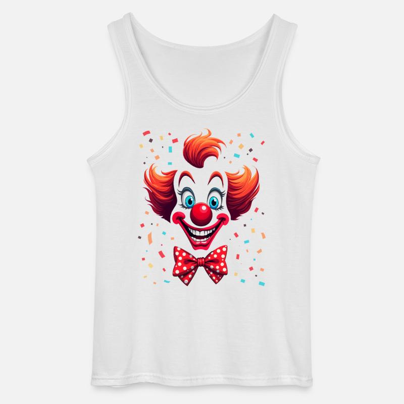 Frecher Clown mit Konfetti Design - Gildan Männer Tank Top - Weiß