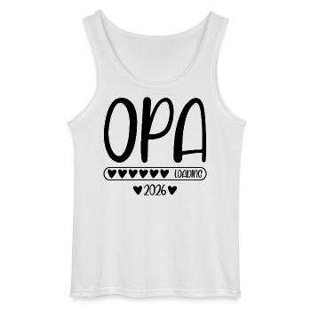 Opa 2026 loading - Gildan Männer Tank Top - Weiß - Vorne - AI Model Male 185 dark (185cm)