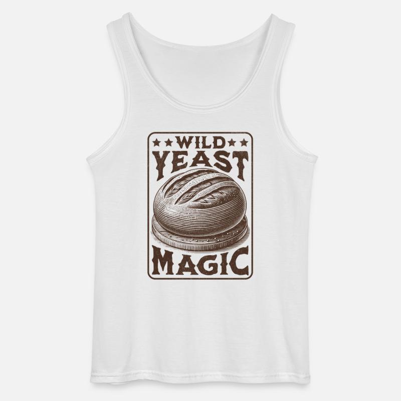 Wilde Hefe Magic Sauerteig Brot Liebhaber - Gildan Männer Tank Top - Weiß