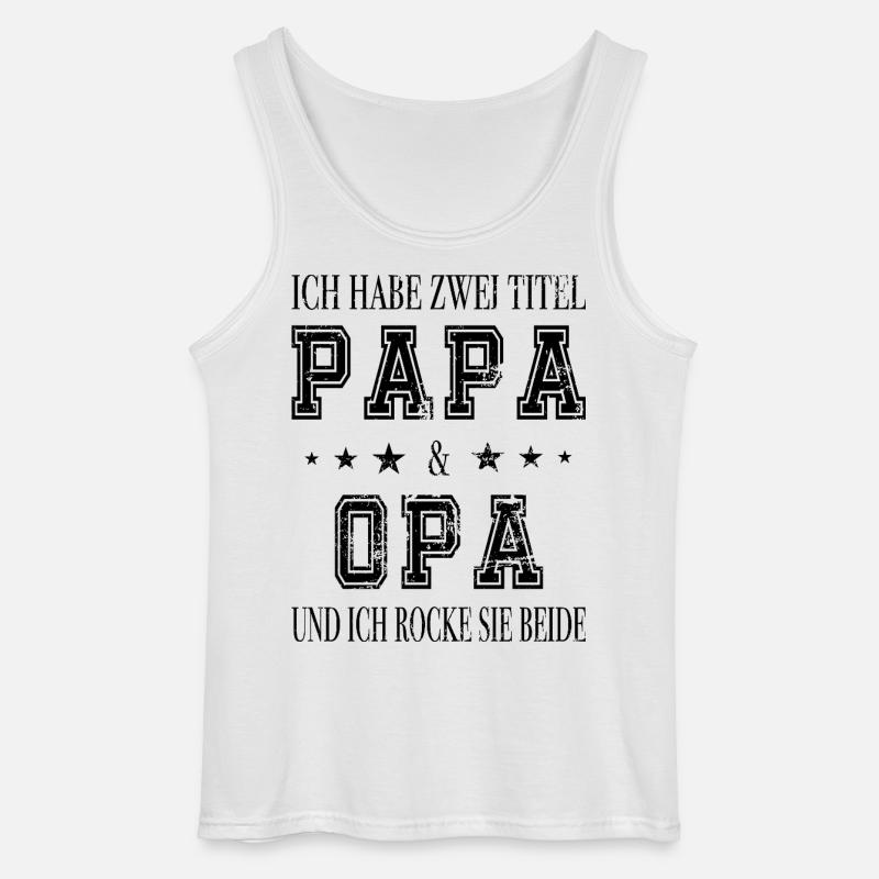 Ich bin Papa und Opa - Gildan Männer Tank Top - Weiß