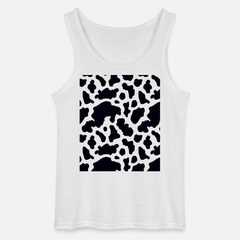 Kuh Muster - Gildan Männer Tank Top - Weiß