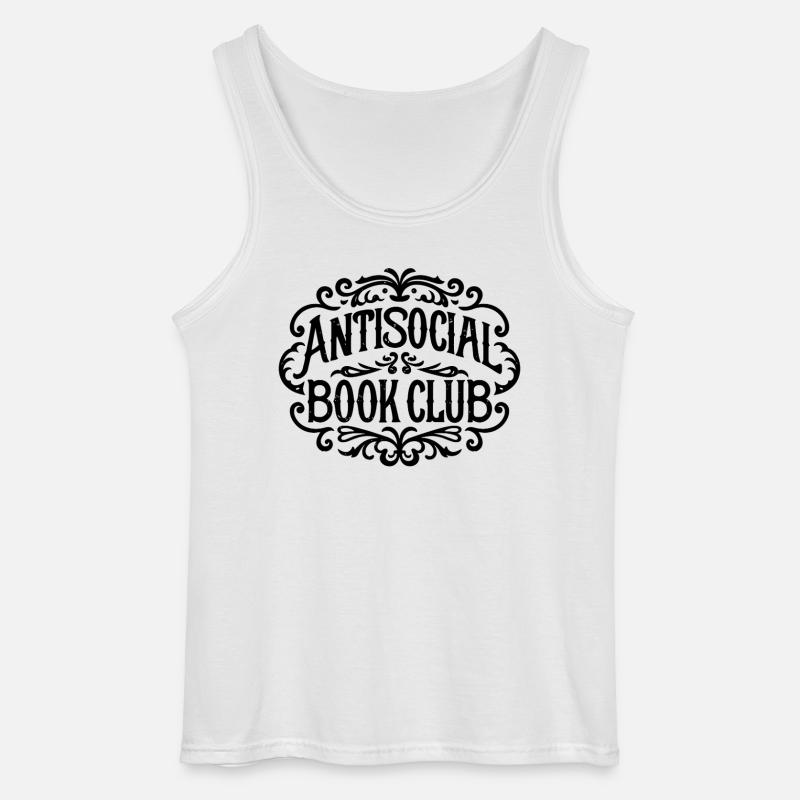 Antisocial bogklub sjov introvert bogorm - Gildan tanktop til mænd - hvid
