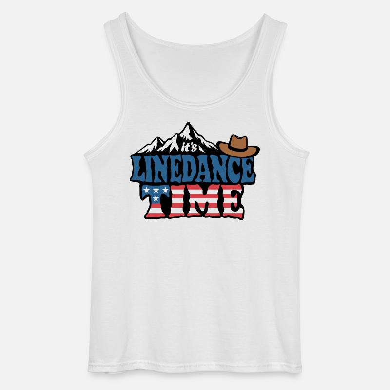 It's linedance time, Linedancing, Country Fan - Gildan Männer Tank Top - Weiß