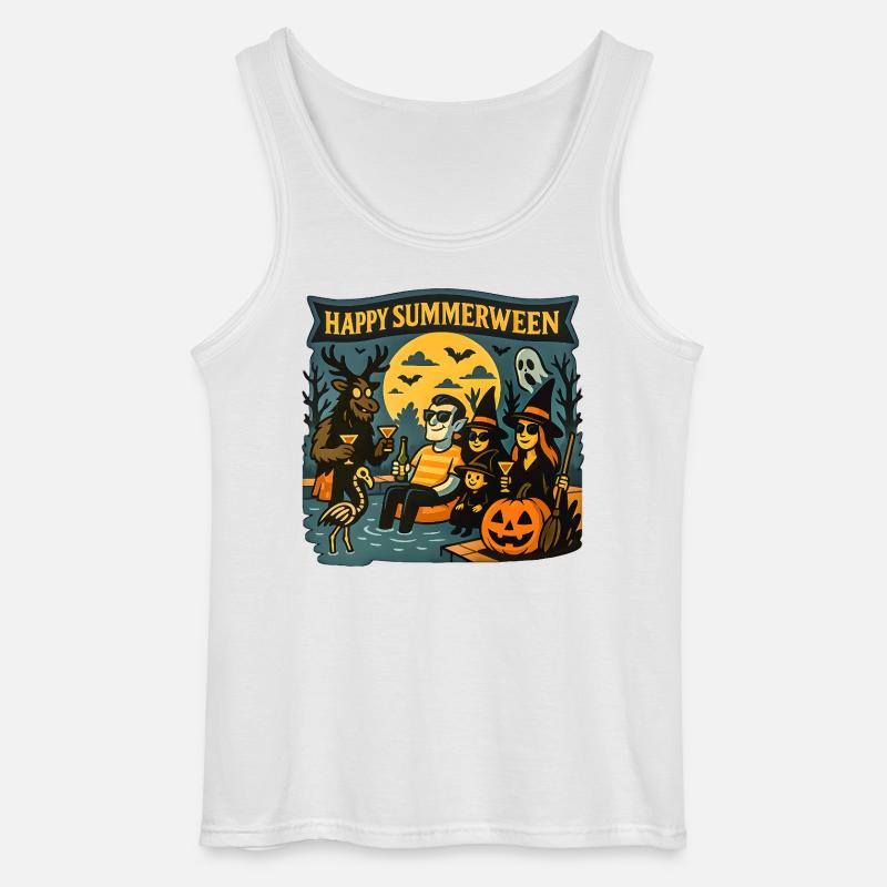 Happy Summerween - Gildan Männer Tank Top - Weiß