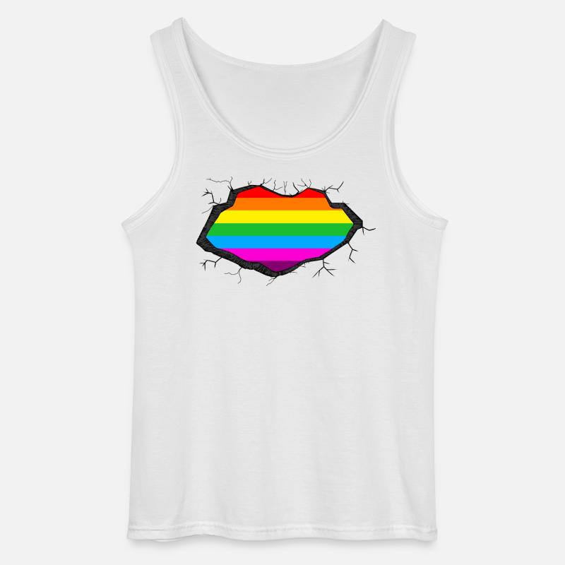 Regenbogen in Mir - Gildan Männer Tank Top - Weiß