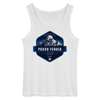 Passo Fedaia – Dolomites, Italie - Débardeur Gildan Homme - blanc - Devant - AI Model Male 185 dark (185cm)