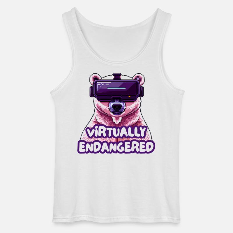 Virtually Endangered - Gildan Männer Tank Top - Weiß