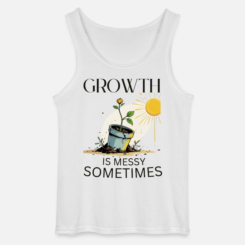 Wachstumsgeschichte mit Blume und Sonne - Gildan Männer Tank Top - Weiß