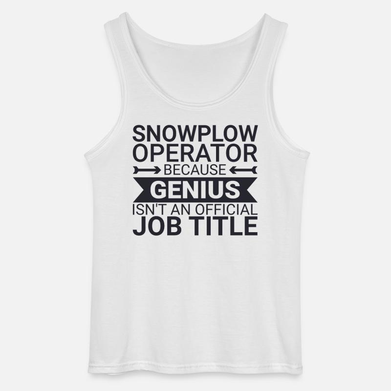 Snowplow Operator Genius Schneepflugfahrer - Gildan Männer Tank Top - Weiß