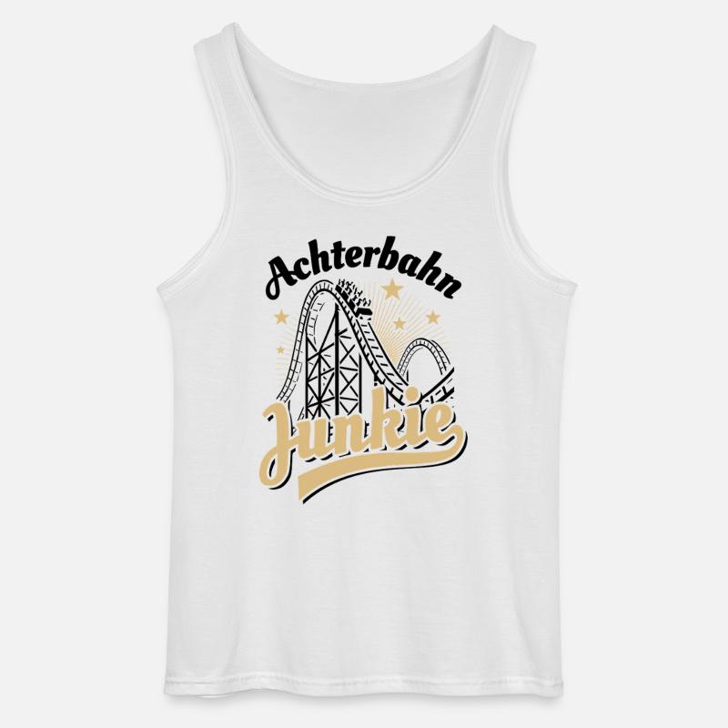 Achterbahn Junkie - Freizeitpark - Looping - Gildan Männer Tank Top - Weiß