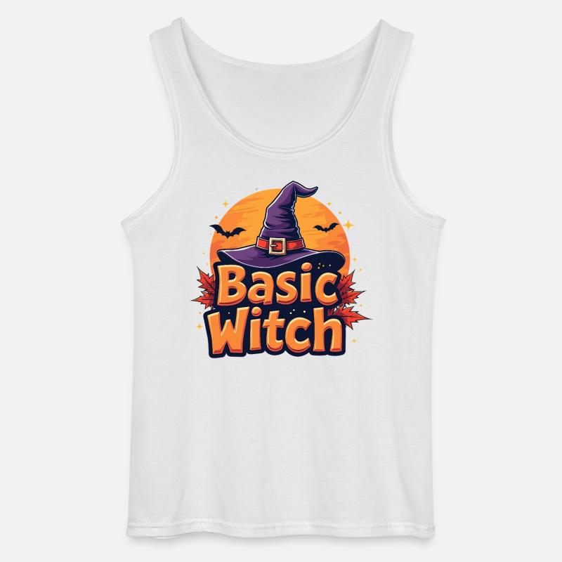 Basic Witch Halloween-Spruch - Gildan Männer Tank Top - Weiß