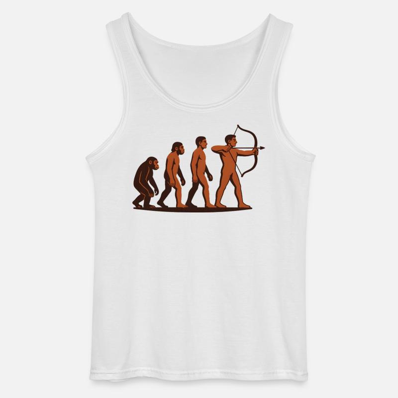 Evolution Archery Bow Target Archer - Gildan Men’s Tank Top - white