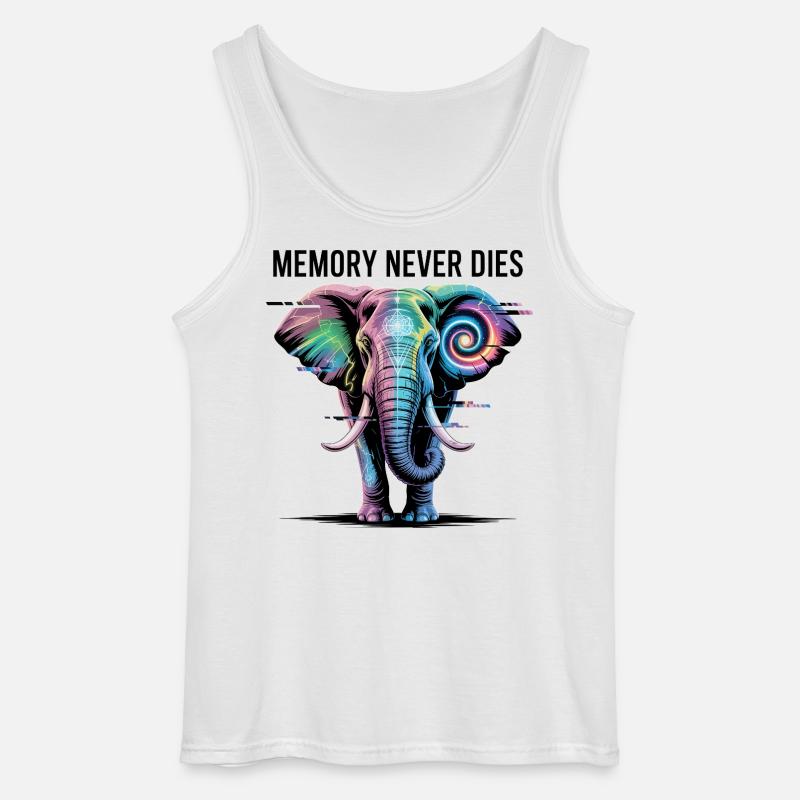 Psychedelischer Elefant mit kosmischer Spirale - Gildan Männer Tank Top - Weiß