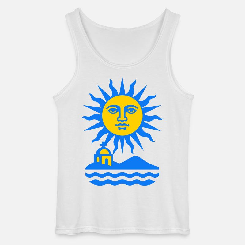 Greece Sun Art - Gildan Männer Tank Top - Weiß