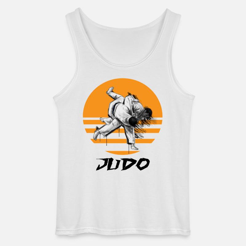 Judo-Kampfkunst Motiv mit Dynamik - Gildan Männer Tank Top - Weiß