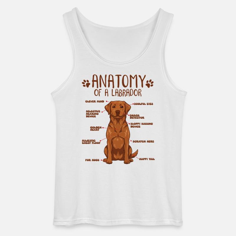 Anatomie eines Fox Red Labradors - Gildan Männer Tank Top - Weiß