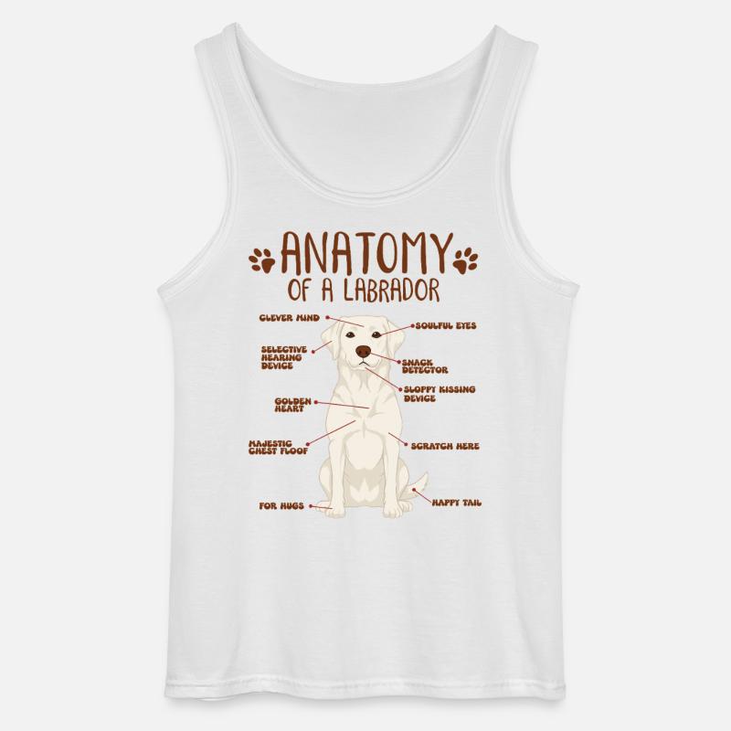 Anatomie eines white Labradors - Gildan Männer Tank Top - Weiß