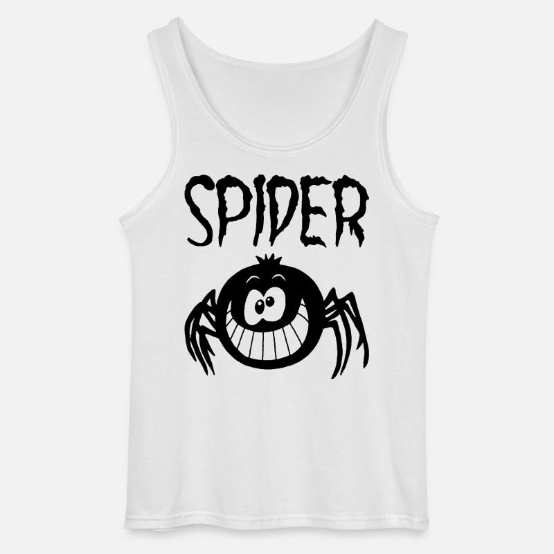 Das Lächeln der schwarzen Spinne - Gildan Männer Tank Top - Weiß
