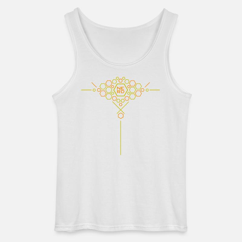 Nerd Hex Muster Gradient - Gildan Männer Tank Top - Weiß
