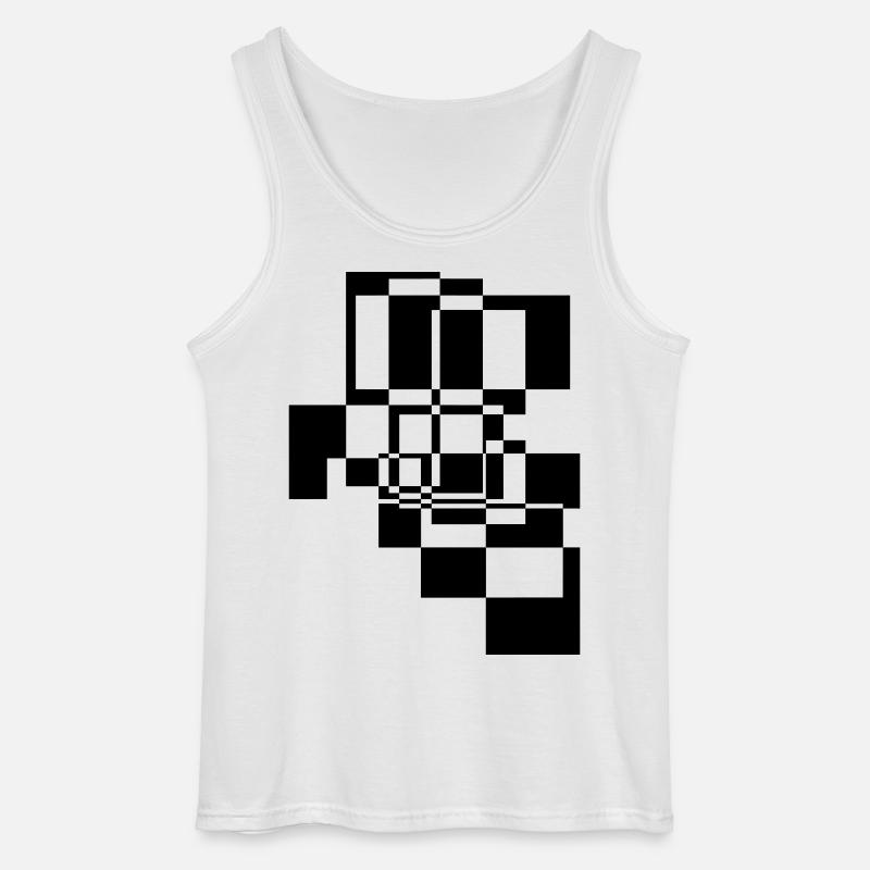 Abstract Shapes and Patterns Gift - Gildan Men’s Tank Top - white