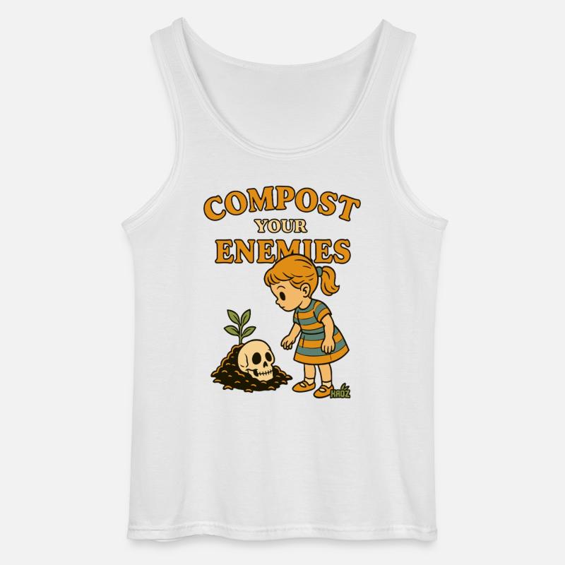 Kompostiere deine Feinde - Gildan Männer Tank Top - Weiß