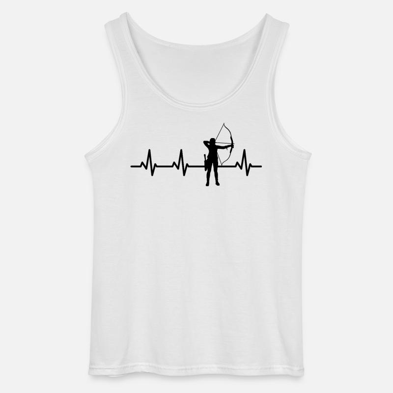 Bogensport Mädchen Kardiogramm - Gildan Männer Tank Top - Weiß