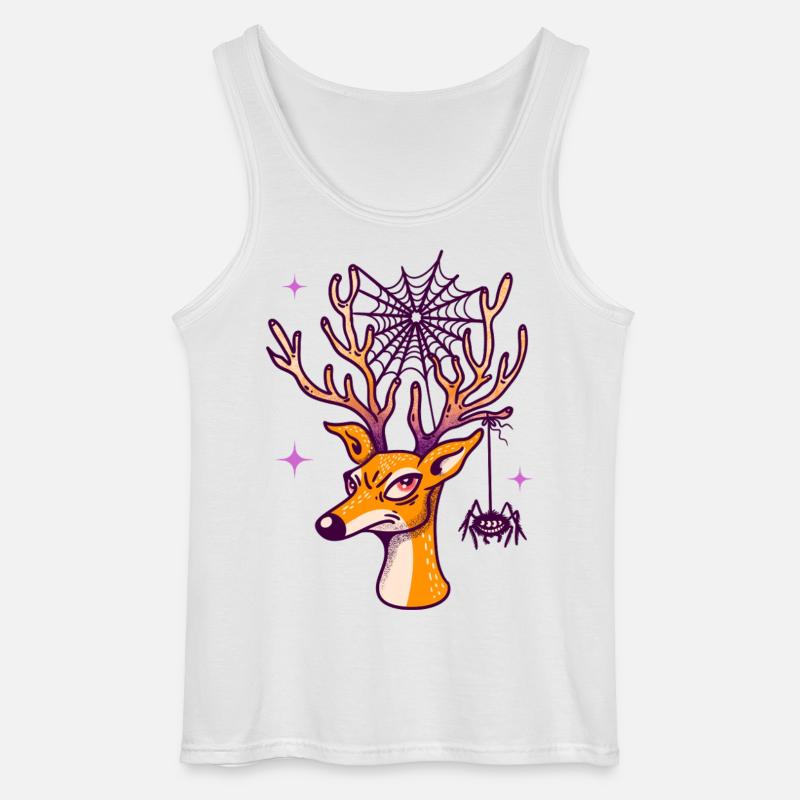Hirsch & Spinne - Gildan Männer Tank Top - Weiß