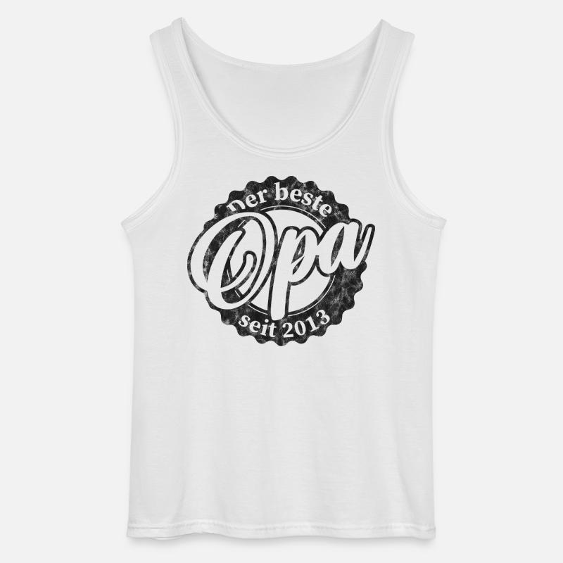 Der Beste Opa seit 2013 - Gildan Männer Tank Top - Weiß