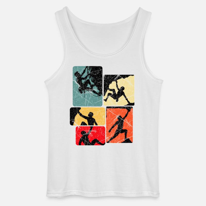 Klettern Bouldern Bergsteiger Kletterer Boulder - Gildan Männer Tank Top - Weiß