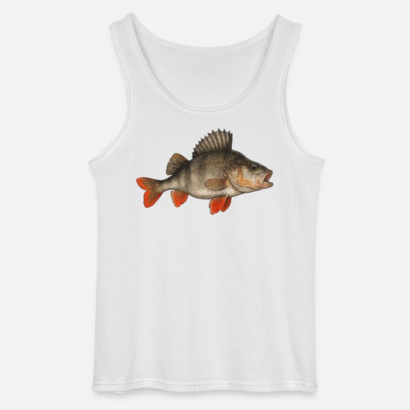 Barsch Flussbarsch Barschangeln Barsche Barsch - Gildan Männer Tank Top - Weiß