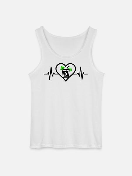 Mojito Herz Aperitif Cocktail - Gildan Männer Tank Top - Weiß