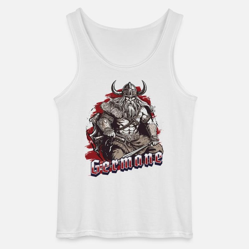 Nordischer Krieger mit Axt Germane - Gildan Männer Tank Top - Weiß