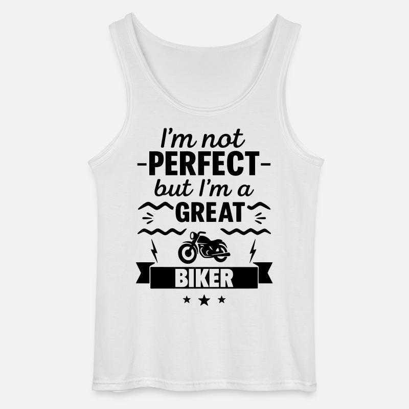 Nicht perfekt aber ein super Biker - Gildan Männer Tank Top - Weiß