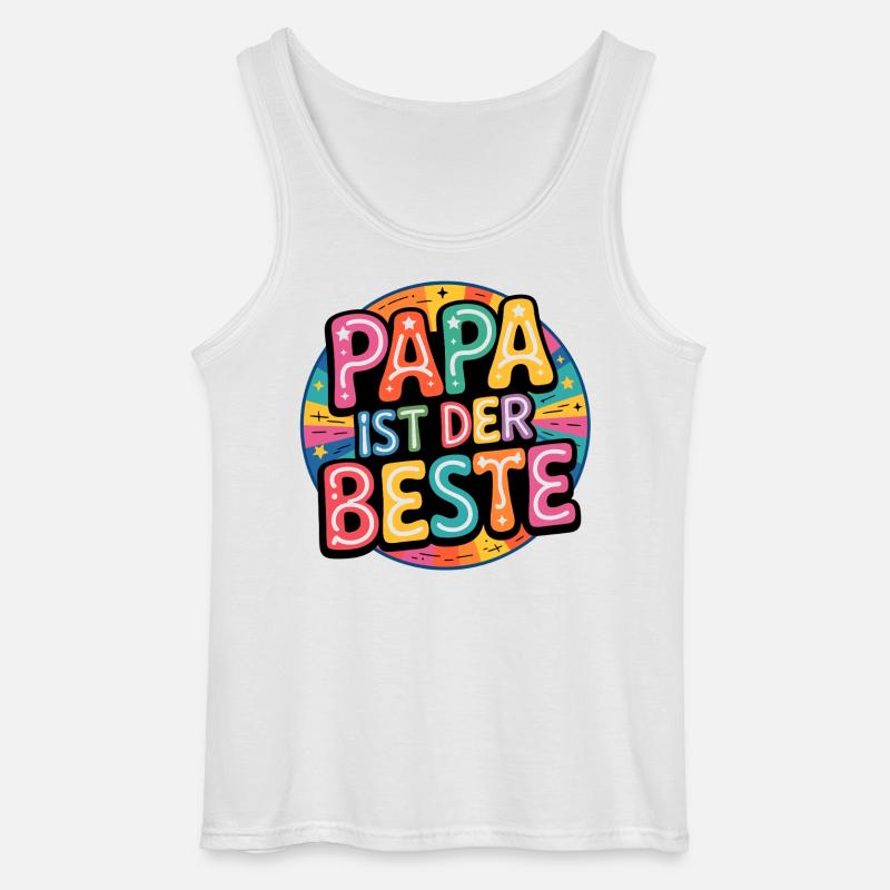 Papa ist der Beste - Gildan Männer Tank Top - Weiß