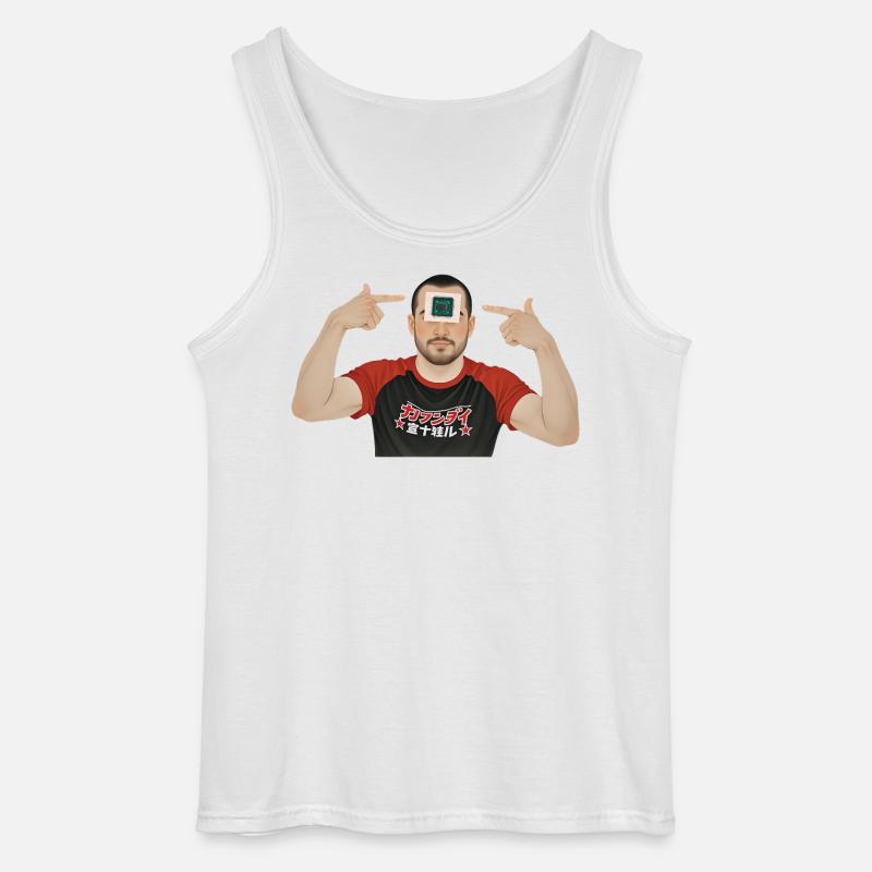 BRAIN PROCESSOR – Geek & Science-Fiction - Gildan Männer Tank Top - Weiß