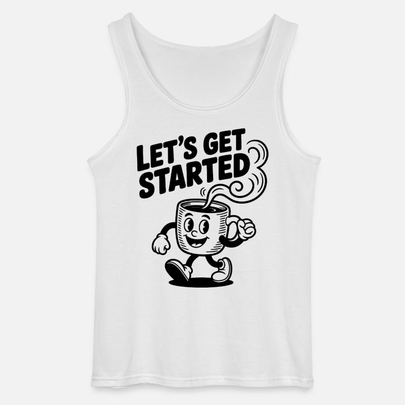 Let’s Get Started Kaffeetasse - Gildan Männer Tank Top - Weiß