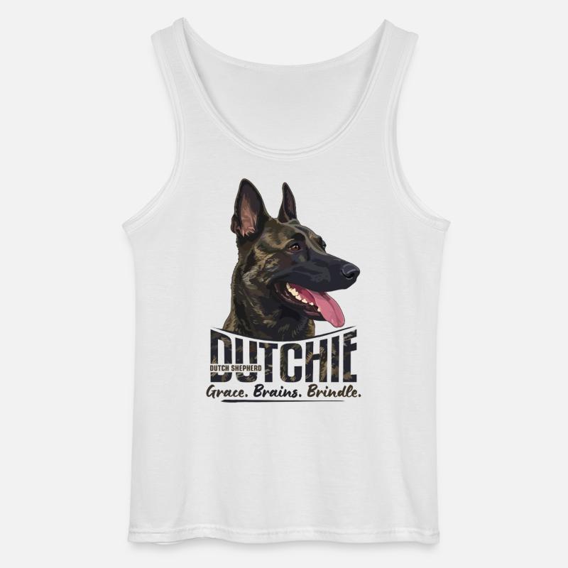 Dutchie - Holländischer Schäferhund - Gildan Männer Tank Top - Weiß